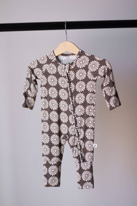 Bamboo Zip Pajamas | Retro Floral