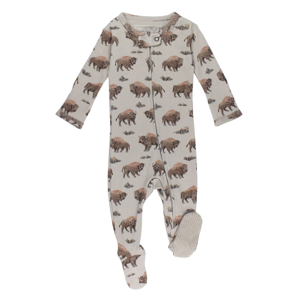 Bison | Organic Zipper Footie