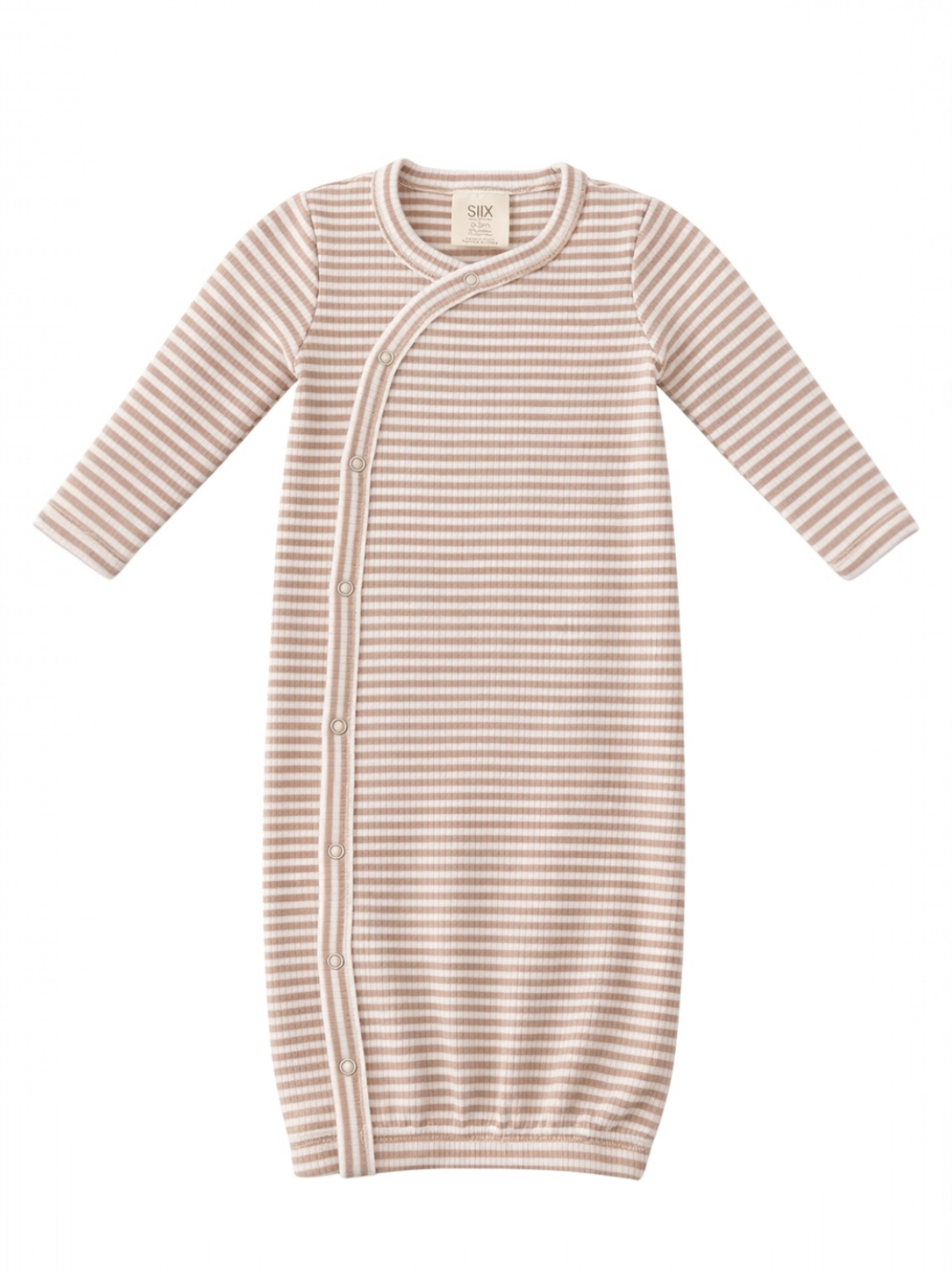 Tan Stripe / Ribbed Gown