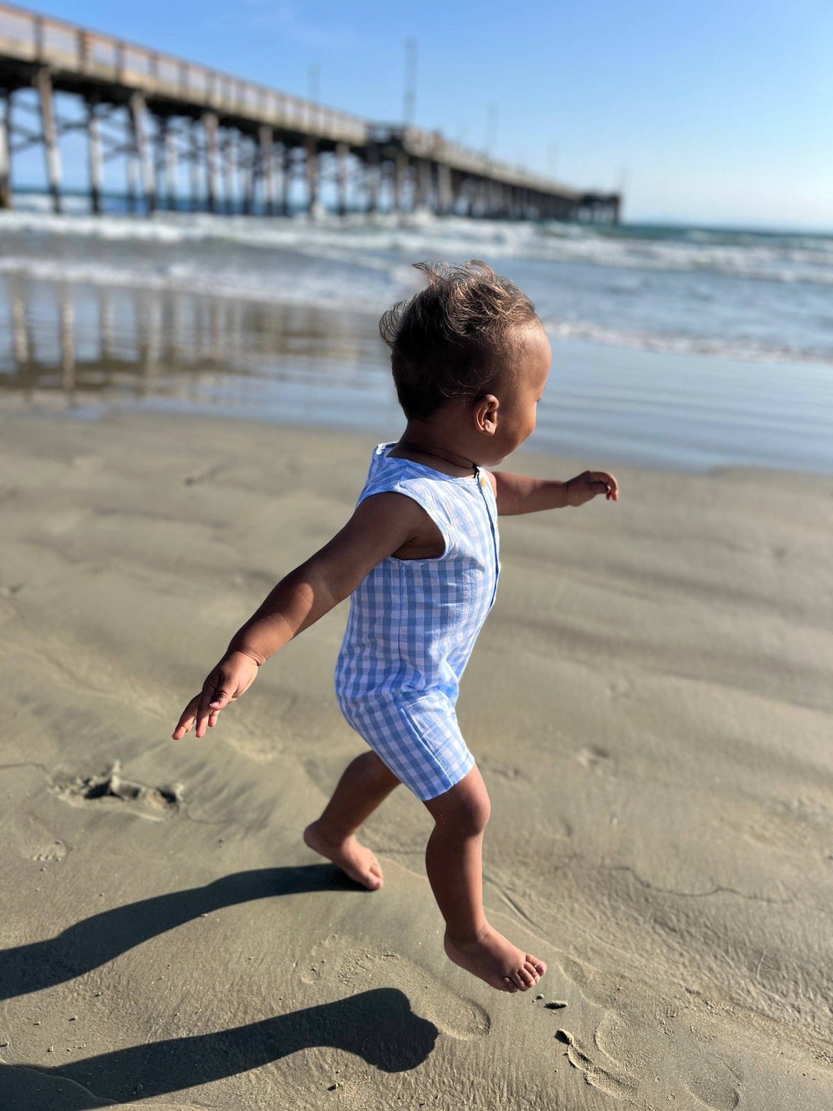 Cabin Blue Plaid Playsuit