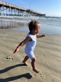 Cabin Blue Plaid Playsuit