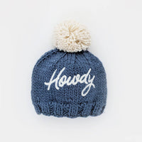 Howdy Beanie Hat Slate Blue