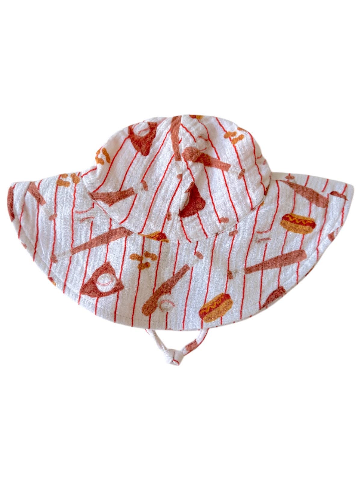 Muslin Wide Brim Sunhat, Baseball Game