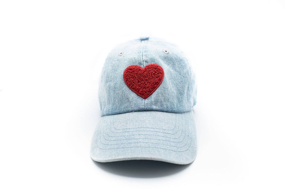Denim Terry Heart Hat