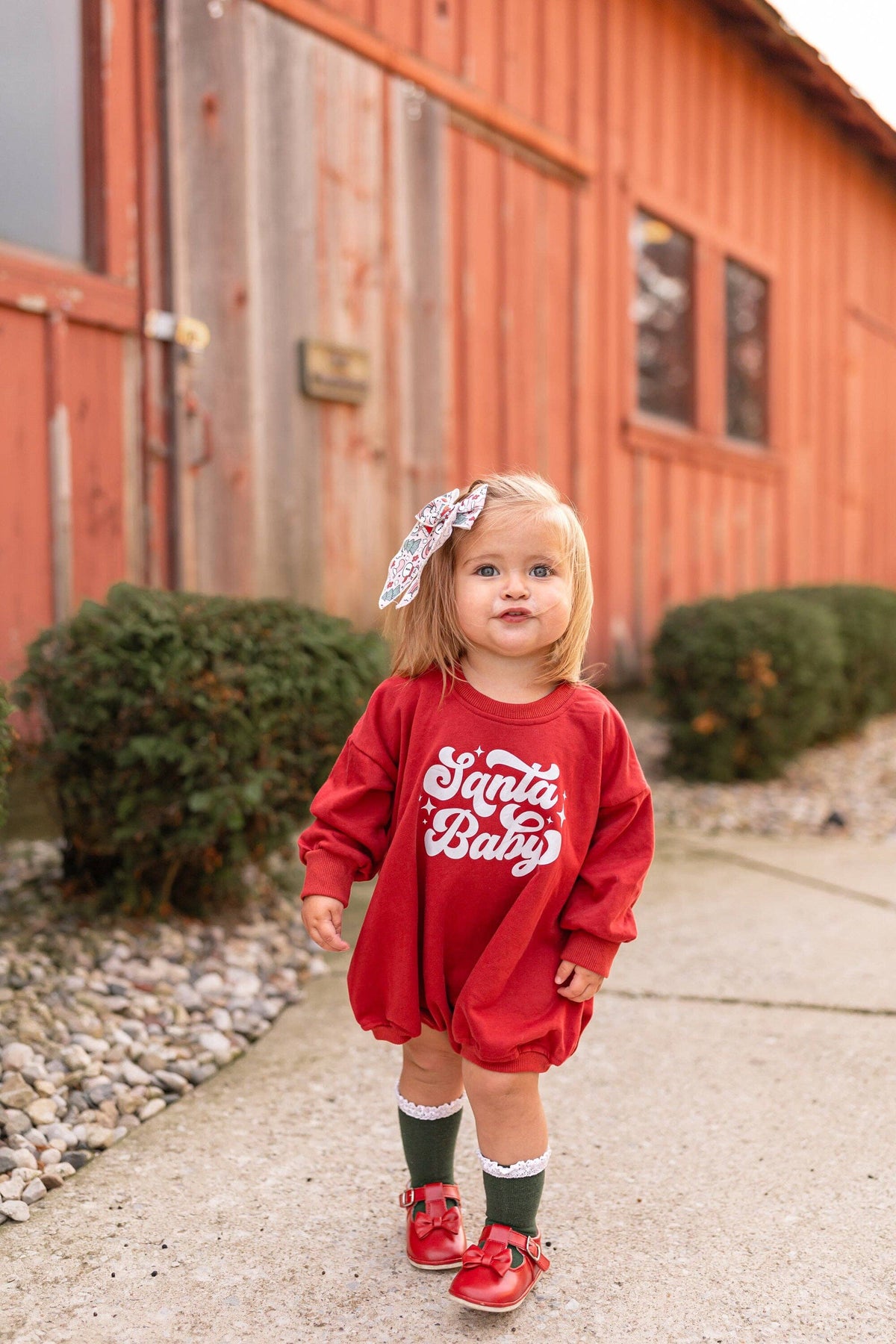 Santa Baby Christmas Sweatshirt Romper