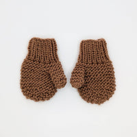 Garter Stitch Mittens Pecan