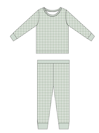 Sage Gingham Jam Set