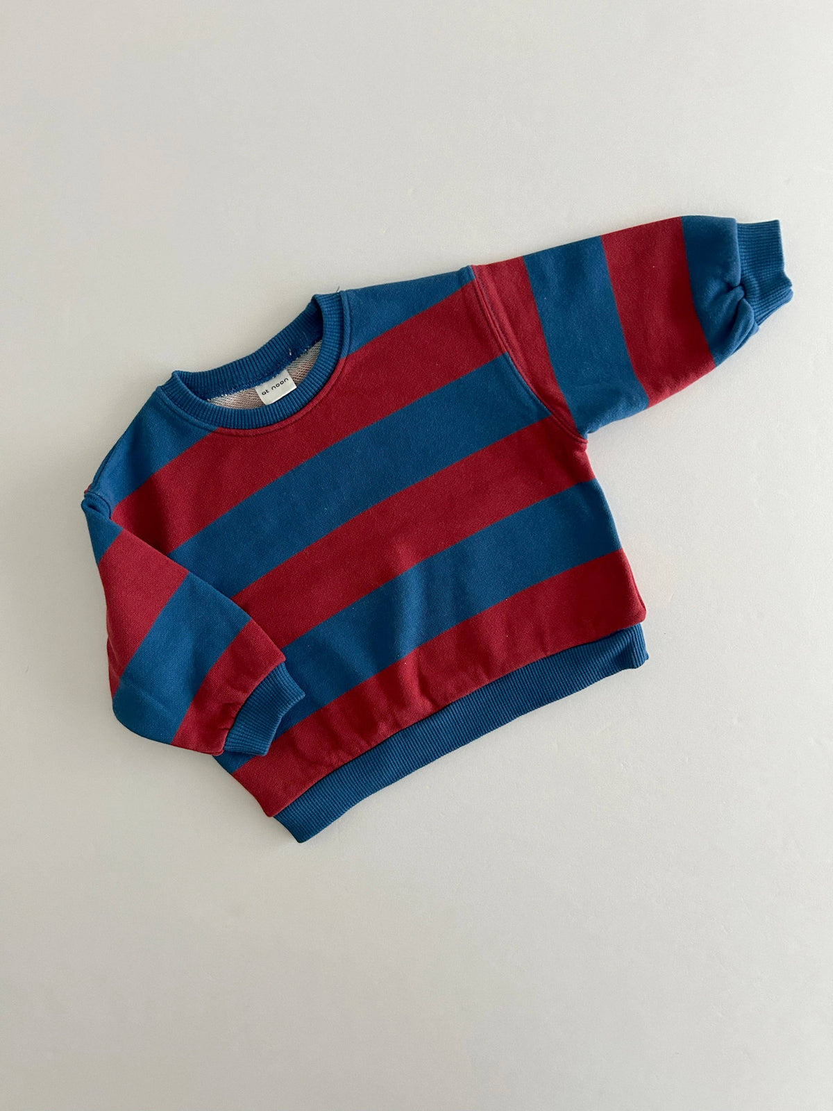 Kids Soft French Terry Cotton Stripe Sweatshirt