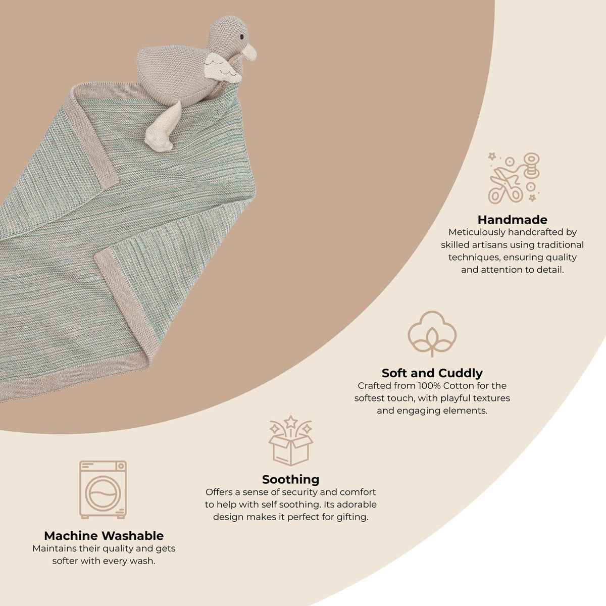 Georgie Goose Baby Lovie Security Blanket