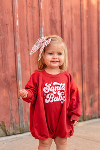 Santa Baby Christmas Sweatshirt Romper