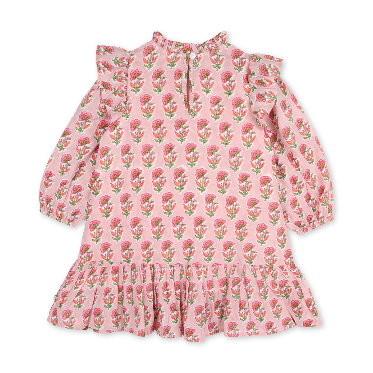 Jocelyn Floral Dress - Pink (Organic Cotton)