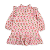 Jocelyn Floral Dress - Pink (Organic Cotton)