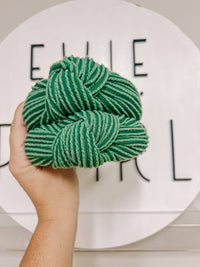 Green Ribbed Knotted Headband