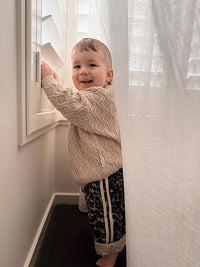 Little Cub Denim Track Pants | Leopard Racer