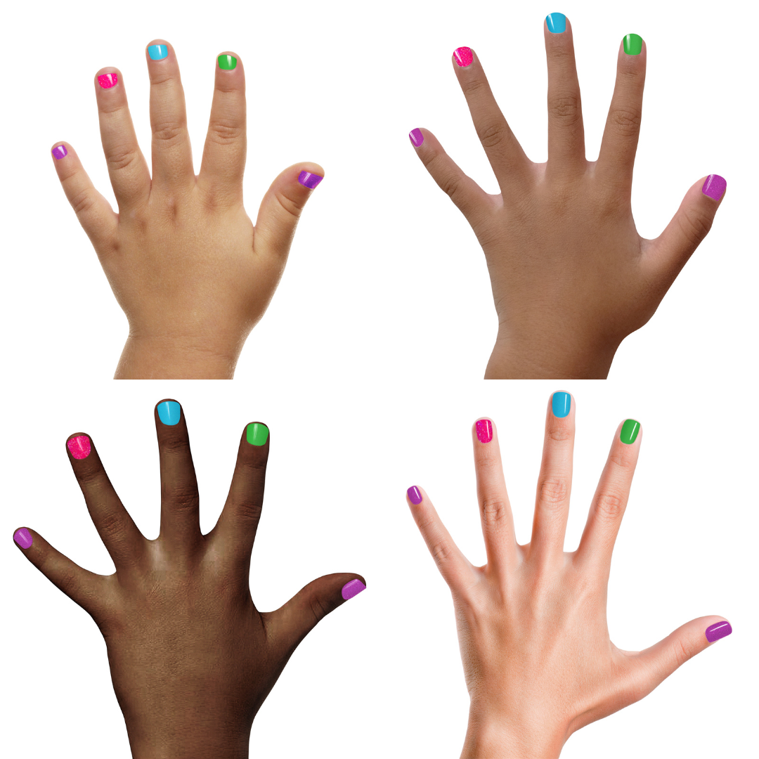 Rainbow 4 Polish Box Set Non-Toxic Kids Nail Polish