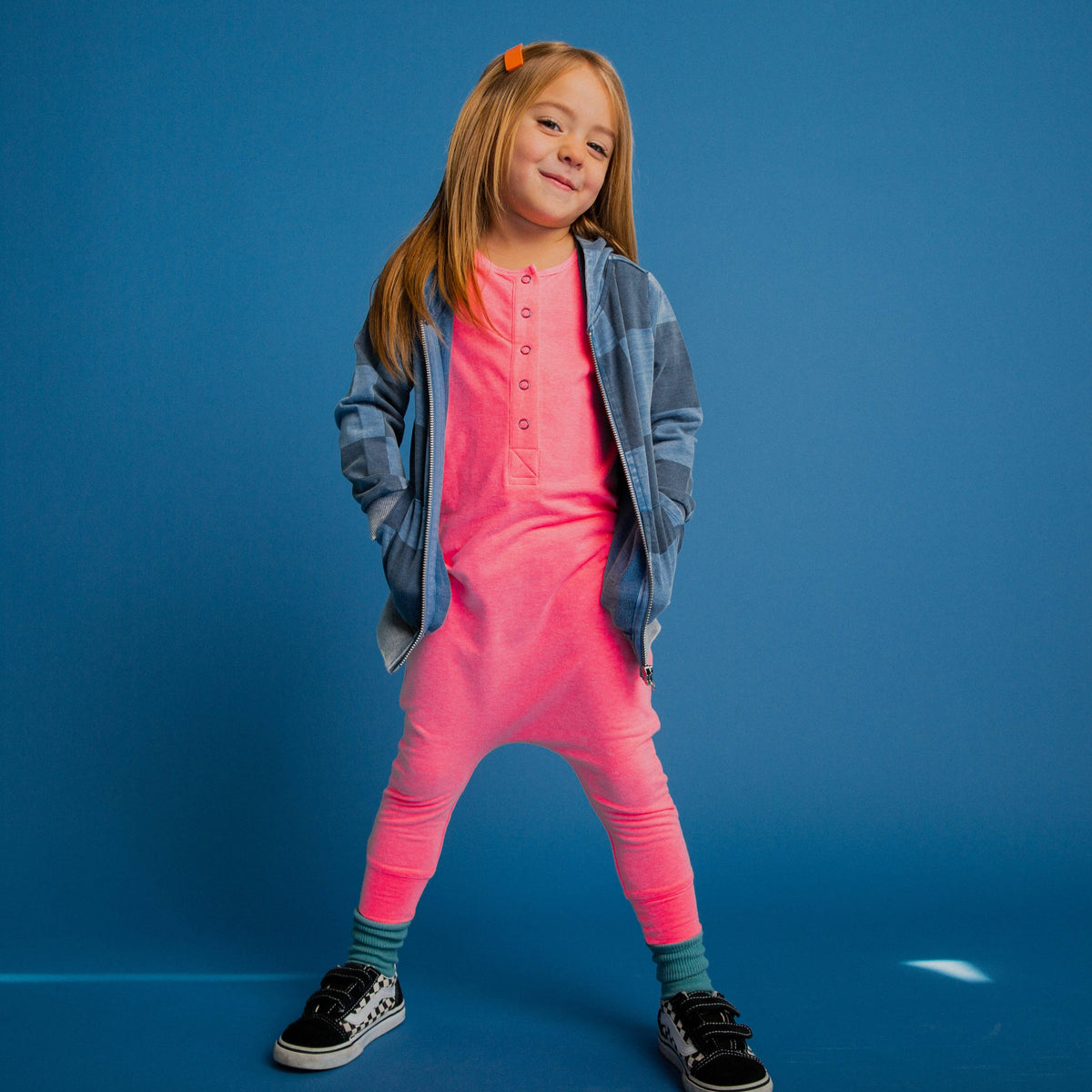 Washed Neon Pink Romper