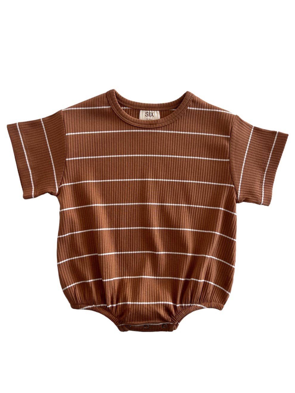 Saddle Stripe Organic Ribbed T-Shirt Bubble