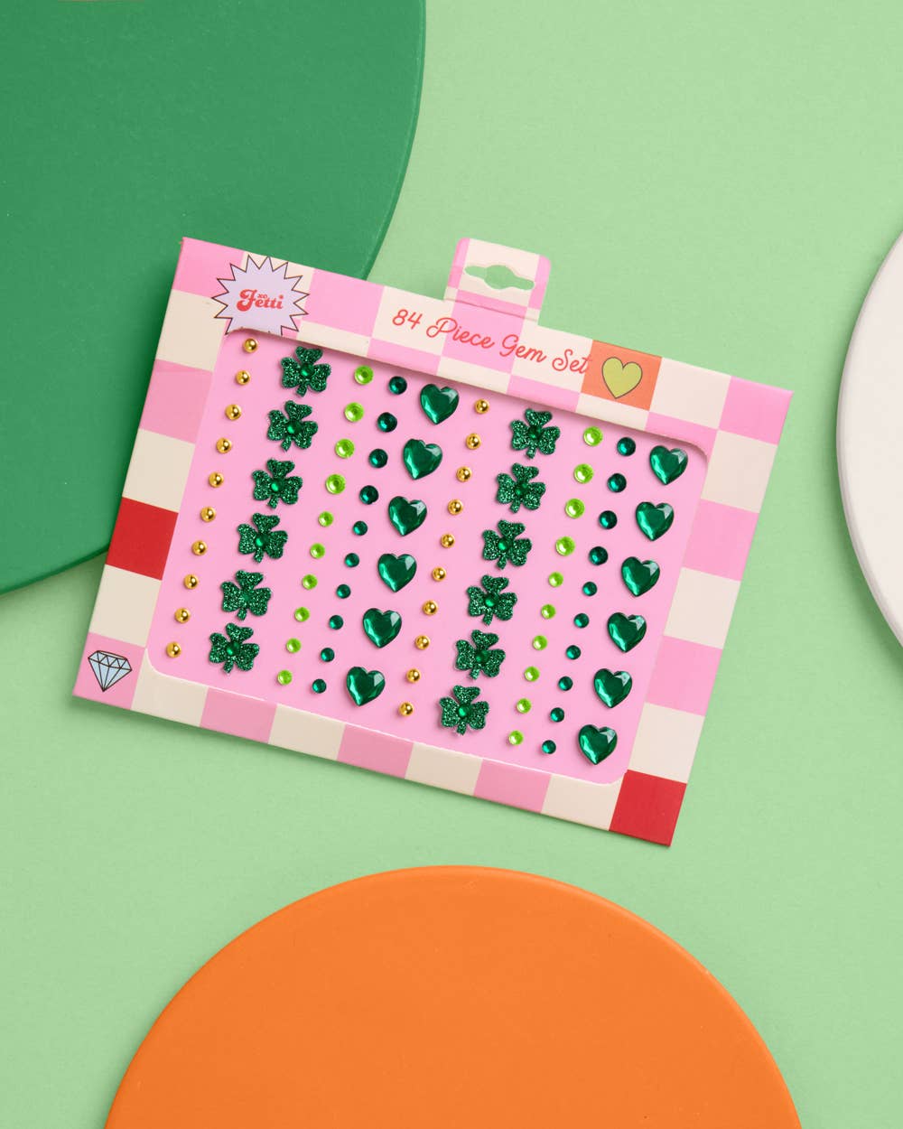 St Patty's Face Gems | green, gold, st patricks, glam