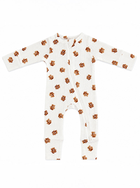 Teddy Bear Organic Pointelle 2-Way Zip Romper