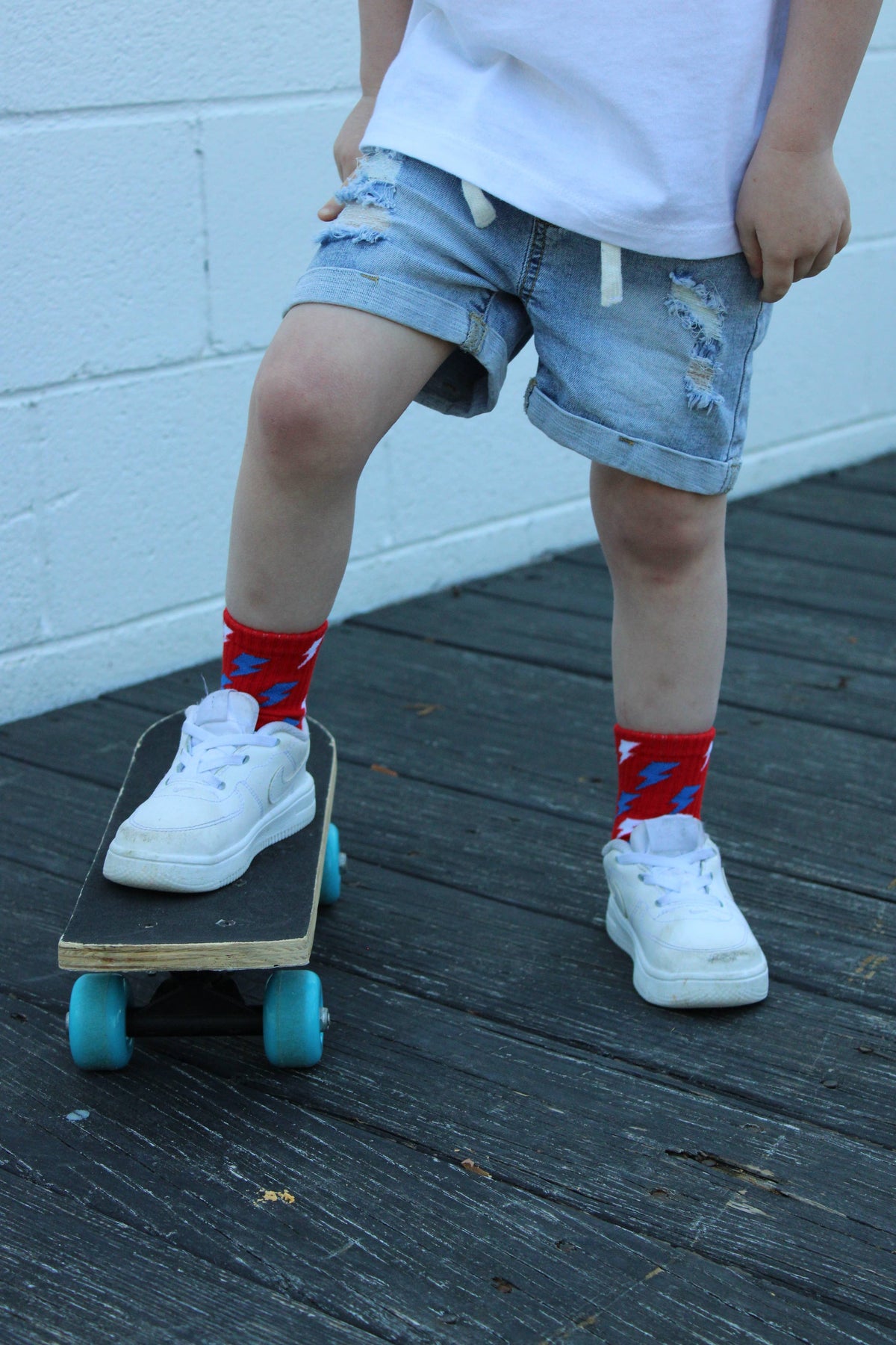 Red White + Electric Socks