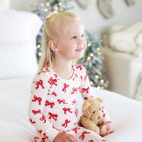 Coquette Christmas Bamboo Waffle Two Piece Pajama Set