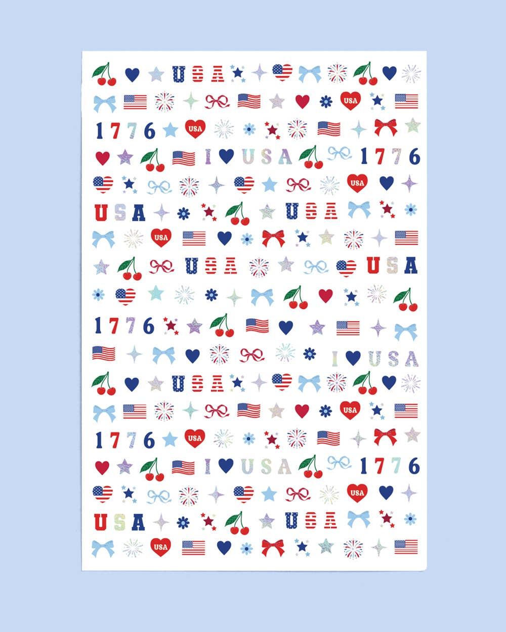 America 250 Nail Stickers | patriotic nails, usa party