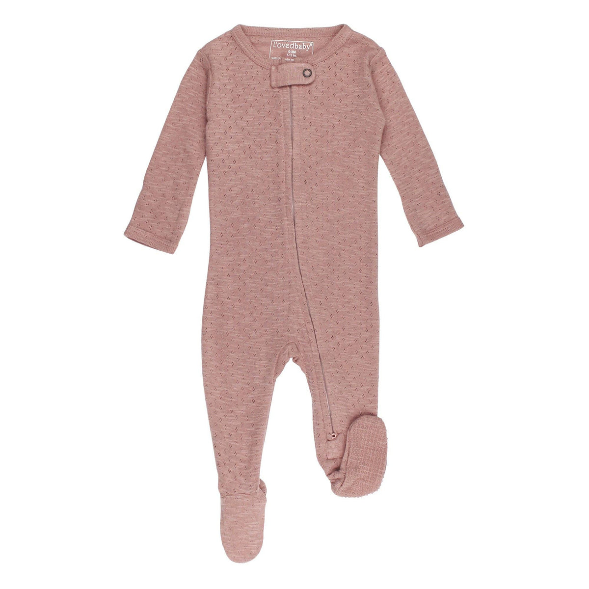 Taffy | Organic Pointelle Zipper Footie