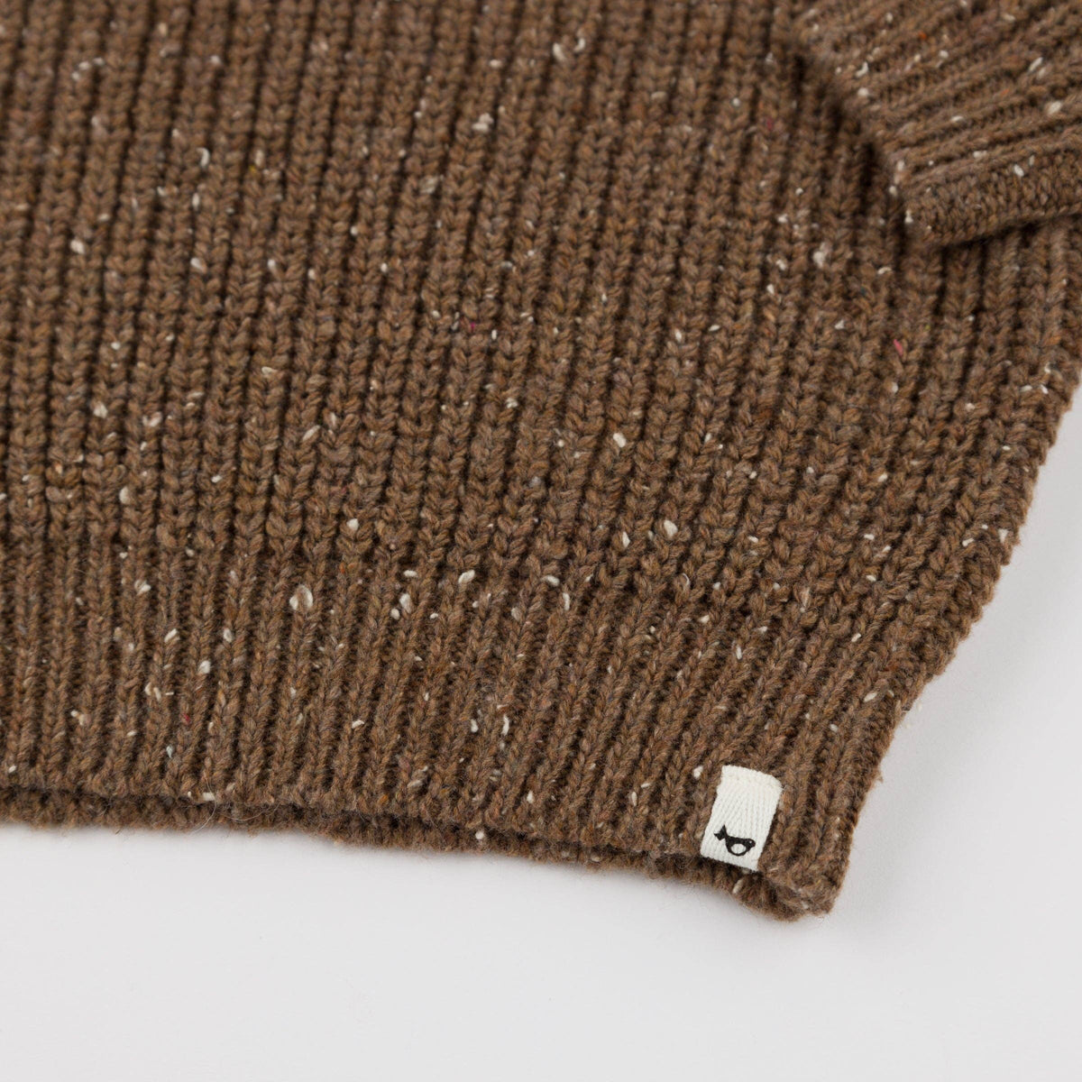 Speckle Knit Grandpa Knitted Pullover