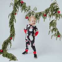 Layered Rag Romper - Snowmen