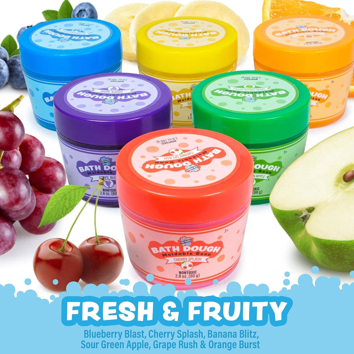 Tub Works® Bath Dough™ Moldable Kids Soap Bath Toy, Variety