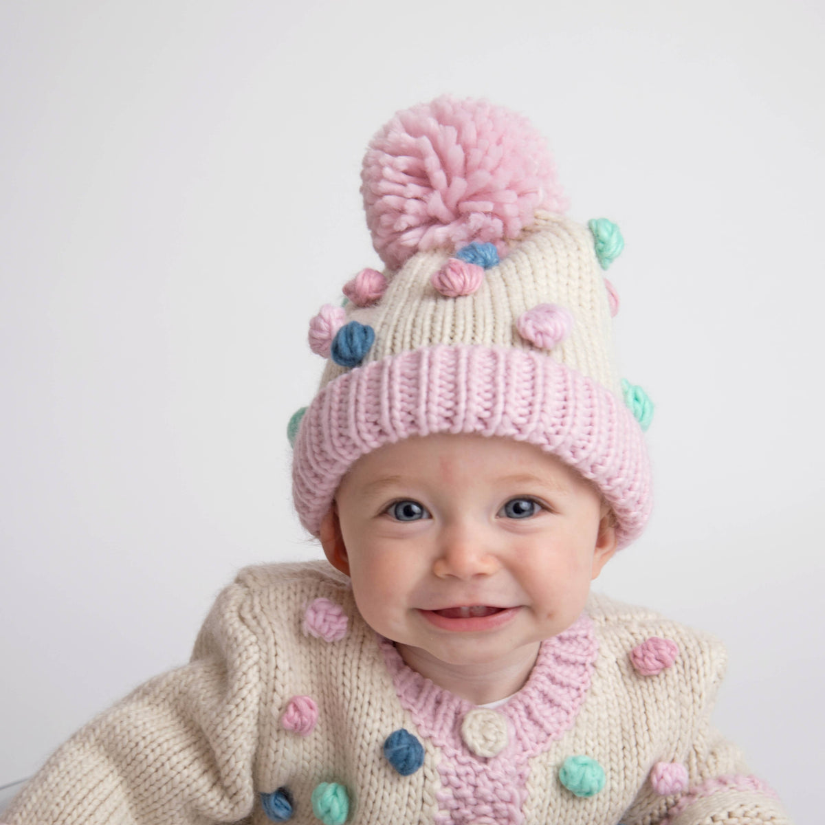 Pastel Popcorn Beanie Hat