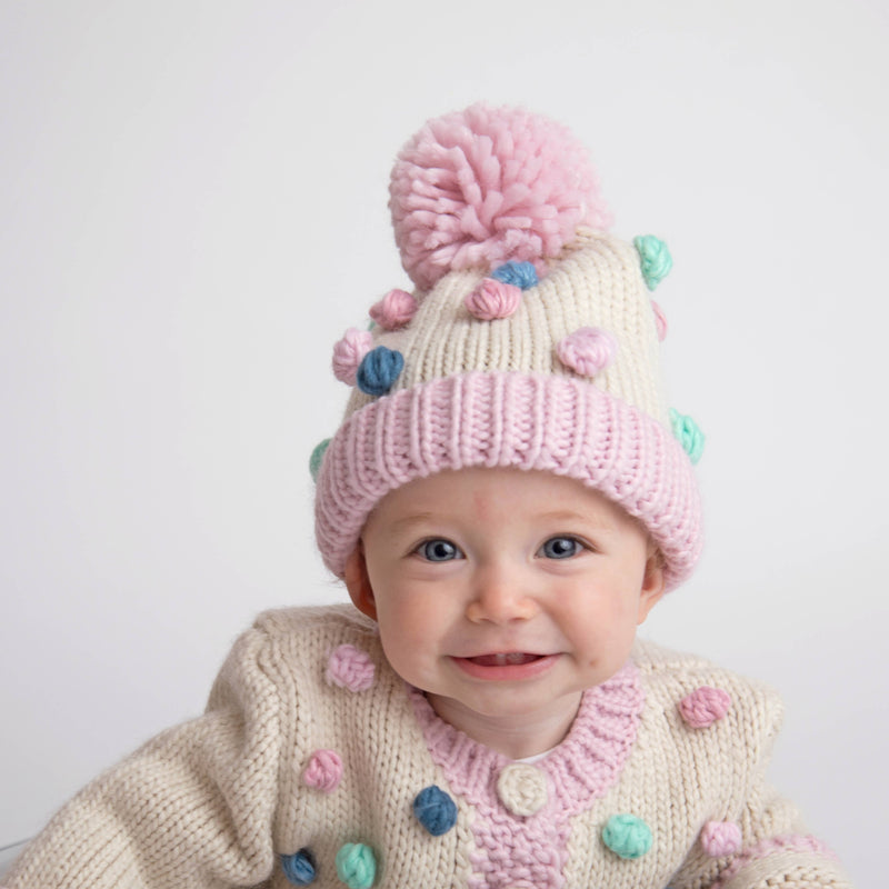 Pastel Popcorn Beanie Hat