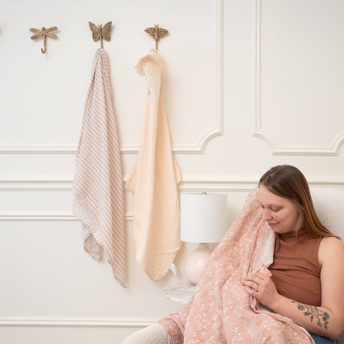 Violet Ruffle Hooded Baby Bath Towel