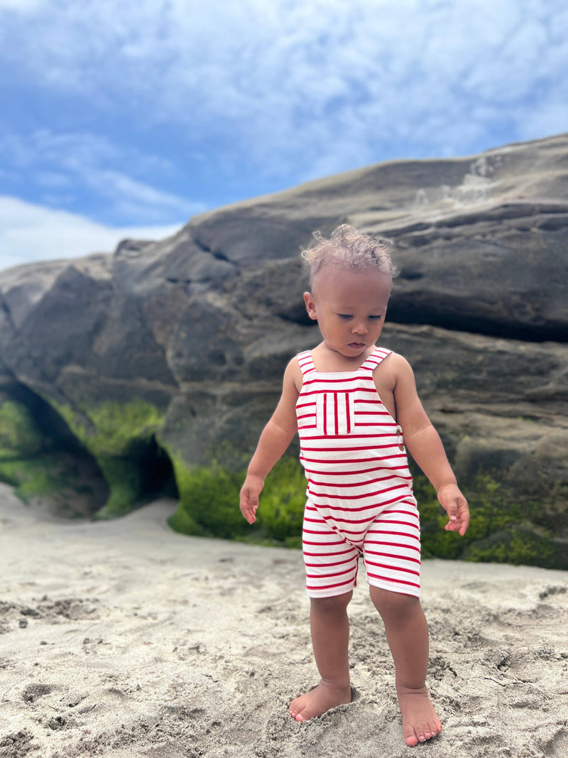 Dandy Red/White Jersey Overalls