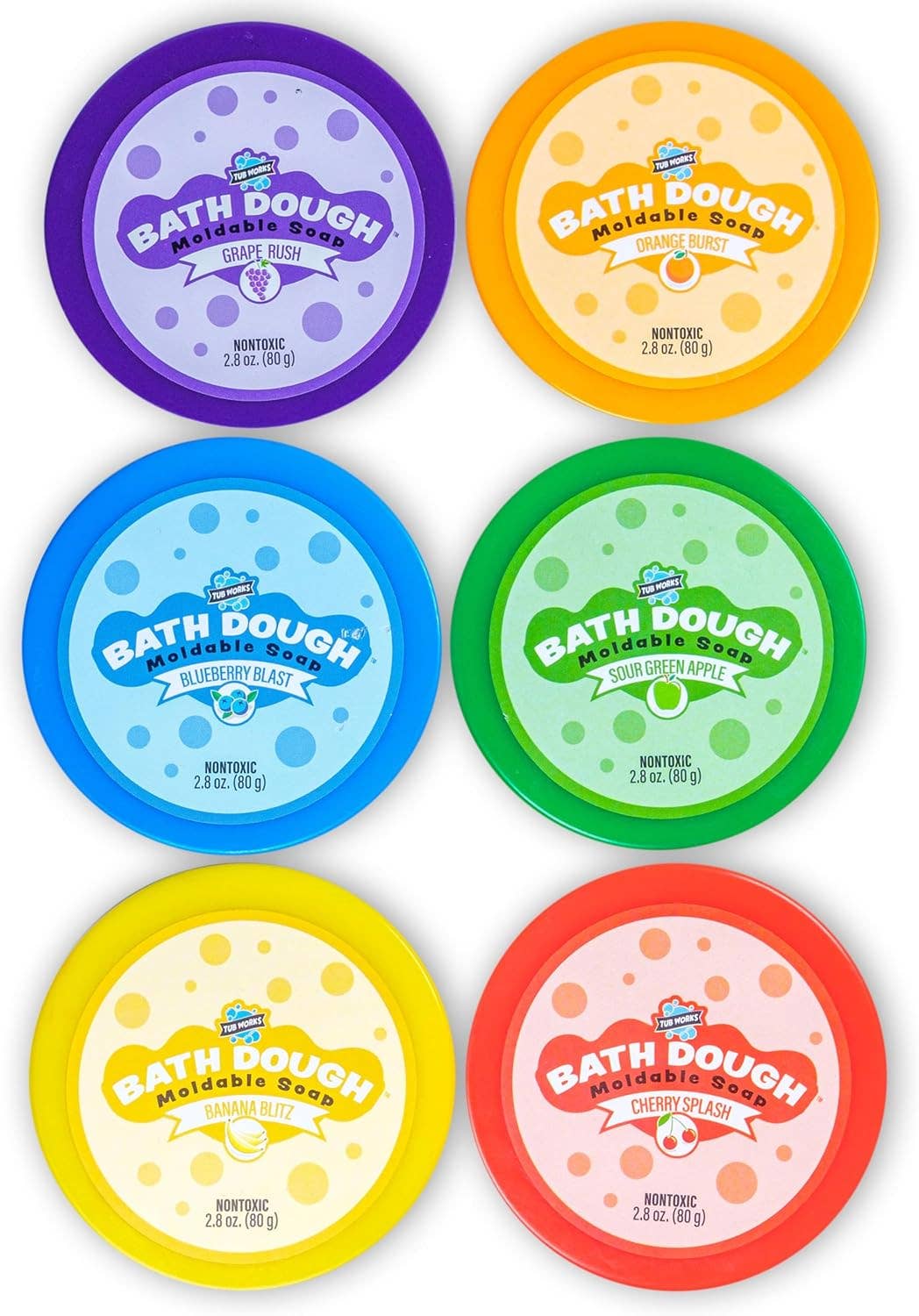 Tub Works® Bath Dough™ Moldable Kids Soap Bath Toy, Variety