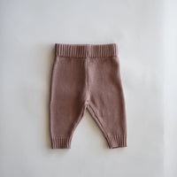 Organic Knit Oversized Pant - Brownie