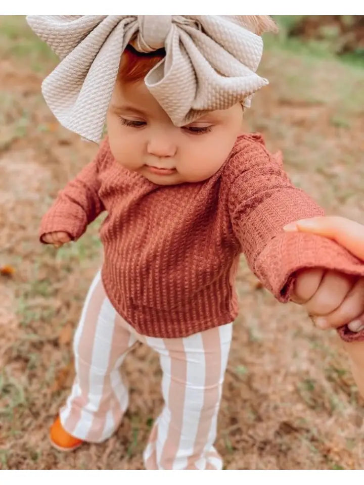 Blakely Boho Bell Bottoms - Peaches 'n Cream Stripes