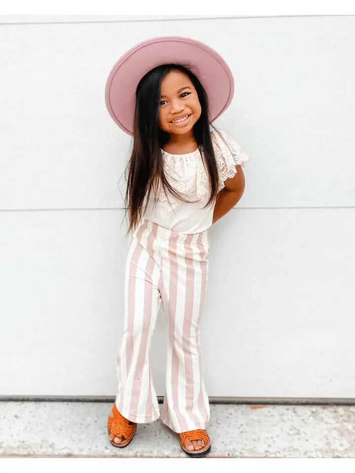 Blakely Boho Bell Bottoms - Peaches 'n Cream Stripes