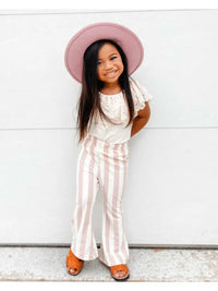 Blakely Boho Bell Bottoms - Peaches 'n Cream Stripes