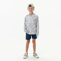 Youth Performance Hoodie - White Camo