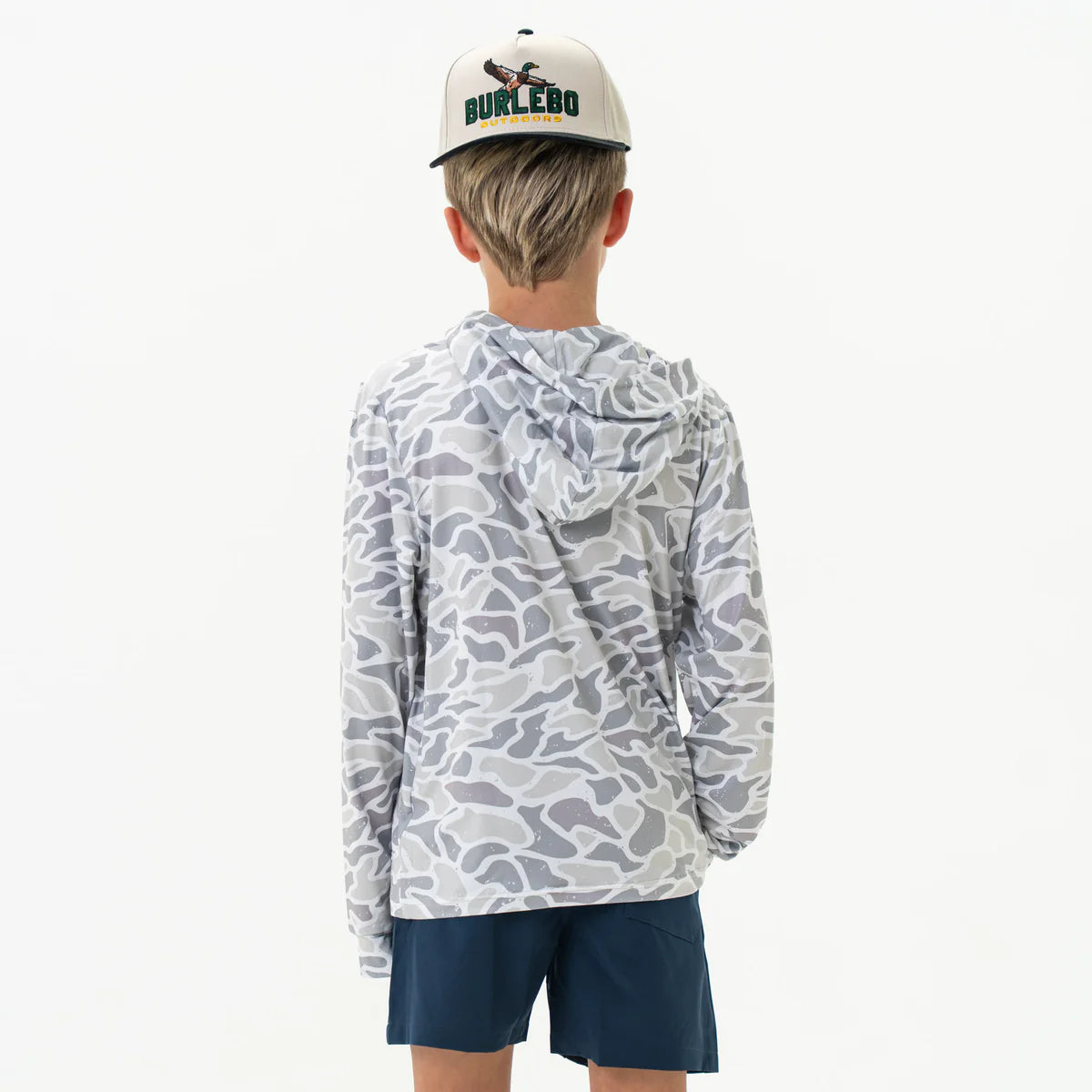 Youth Performance Hoodie - White Camo