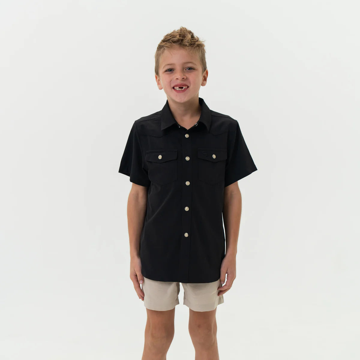 Youth Performance Western Shirt - Black