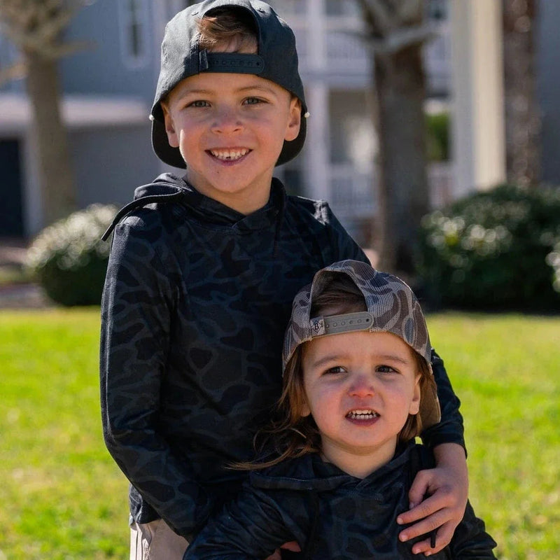 Youth Performance Hoodie - Black Camo