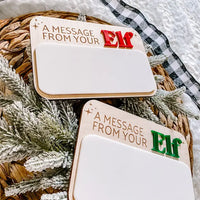 Message from Your Elf Christmas Dry Erase Sign