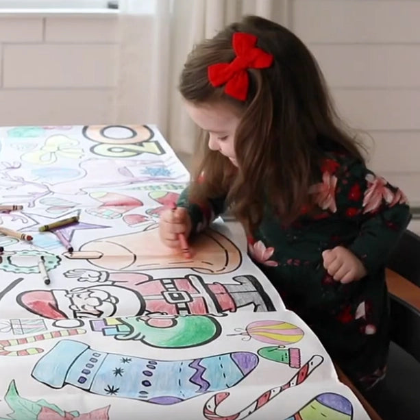 Christmas Coloring Tablecloth Christmas Family Activity