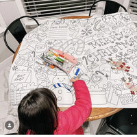 Christmas Coloring Tablecloth Christmas Family Activity