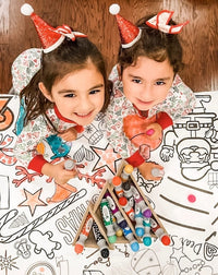 Christmas Coloring Tablecloth Christmas Family Activity