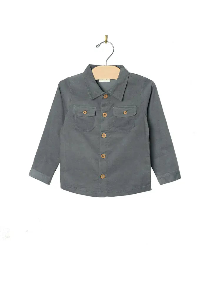 Button Up Shirt- Fall Granite