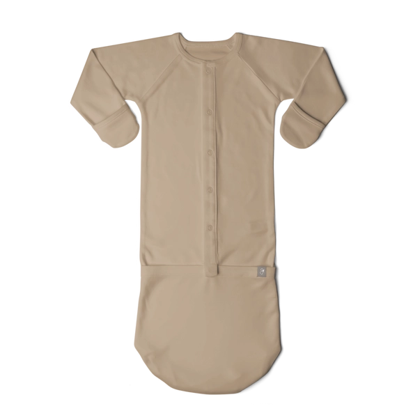 24 Hour Convertible Sleeper Baby Gown - Sandstone