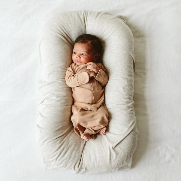 24 Hour Convertible Sleeper Baby Gown - Sandstone